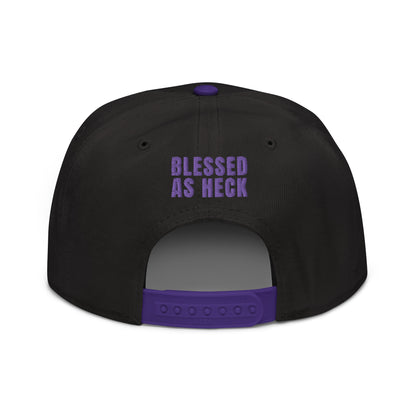 (LARGE FIT) "Blessed As Heck" Snapback Hat