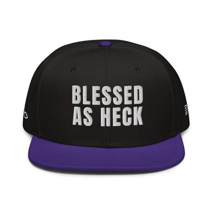 (LARGE FIT) "Blessed As Heck" Snapback Hat