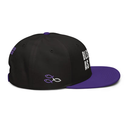 (LARGE FIT) "Blessed As Heck" Snapback Hat