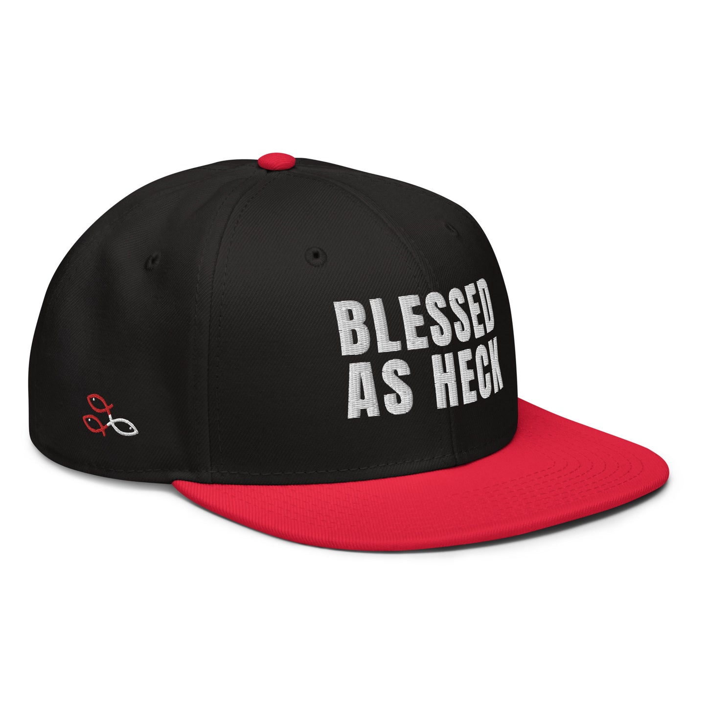 (LARGE FIT) "Blessed As Heck" Snapback Hat