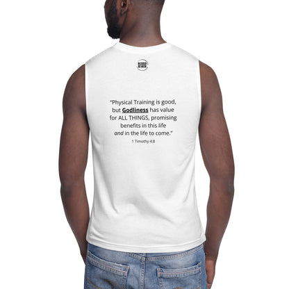 ''Spiritually Fit'' (Embroidered) Muscle Shirt