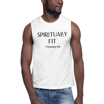 ''Spiritually Fit'' (Embroidered) Muscle Shirt