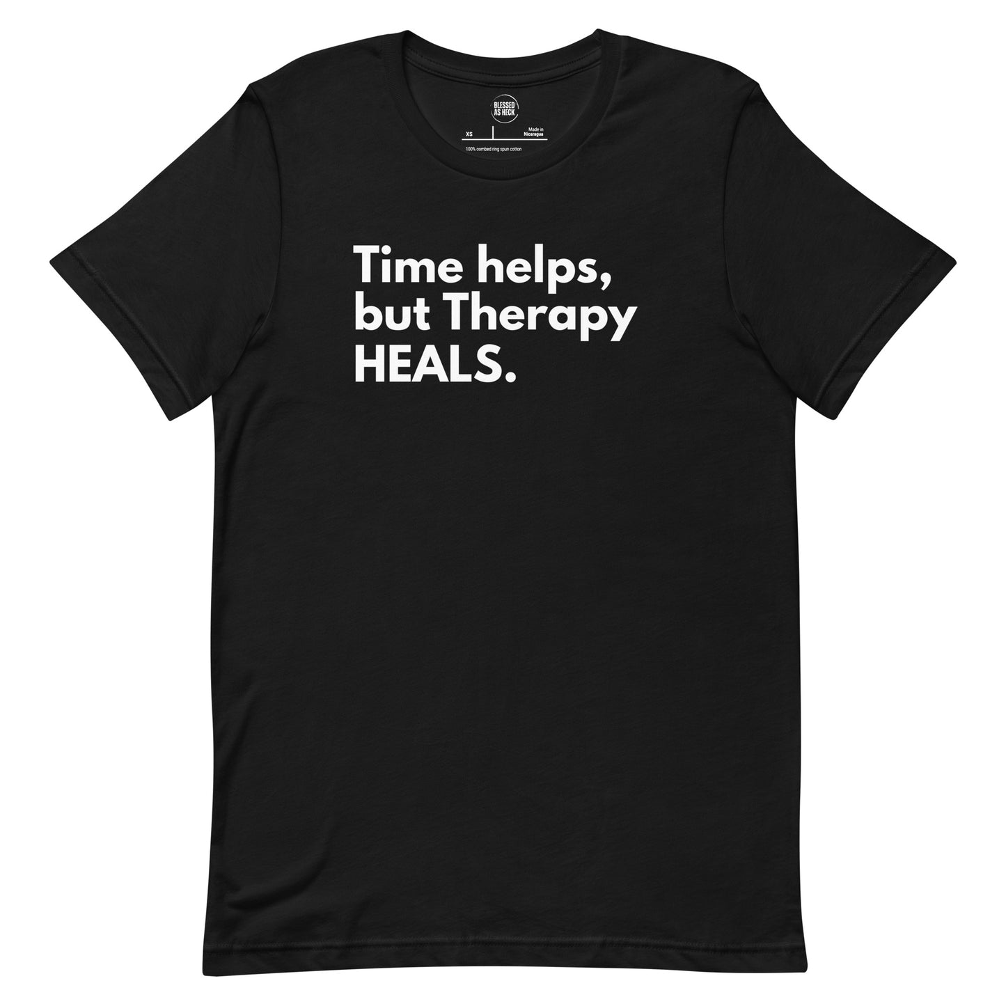 "Time helps, but Therapy Heals" Unisex t-shirt