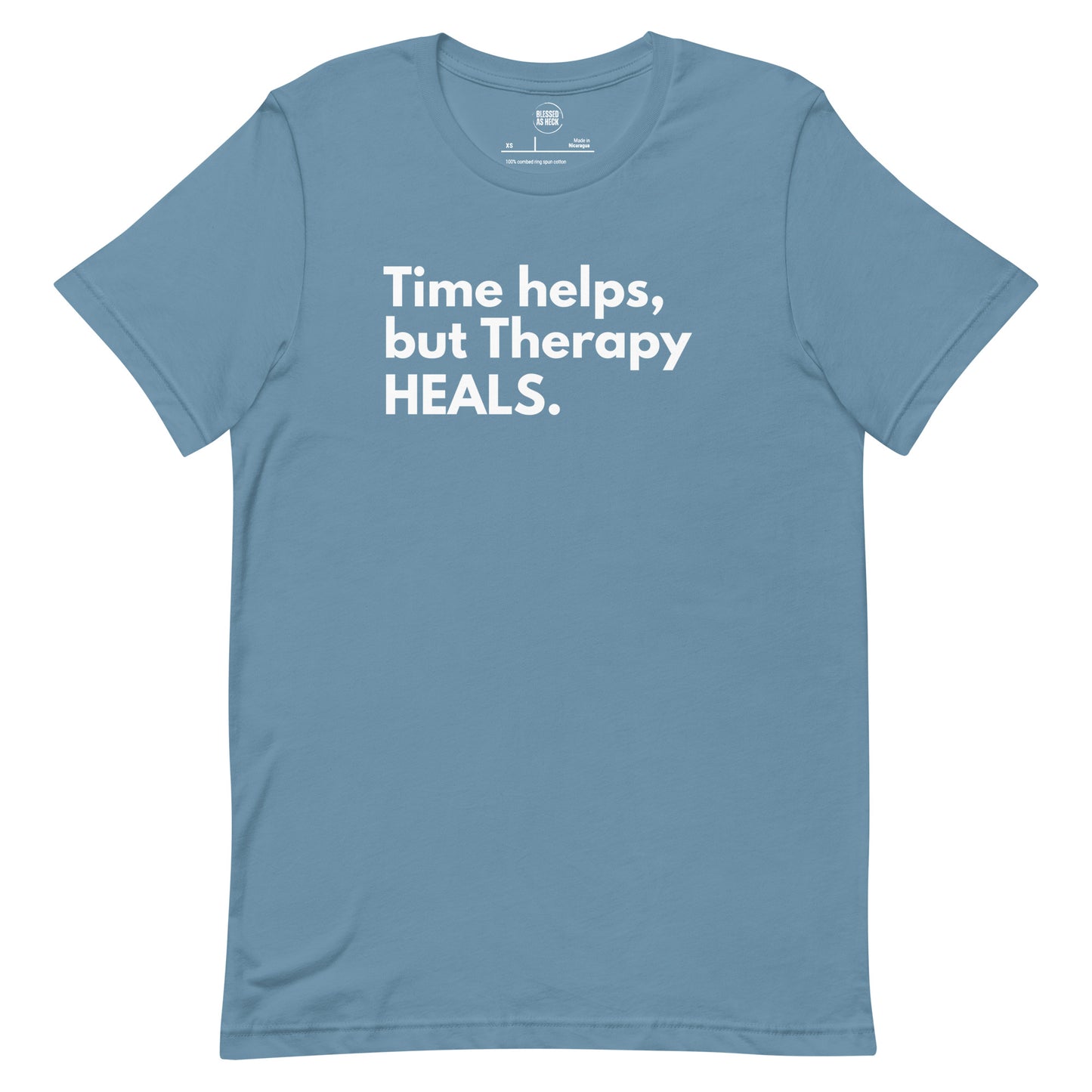 "Time helps, but Therapy Heals" Unisex t-shirt