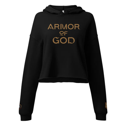 "Armor of God" Embroidered Crop Hoodie