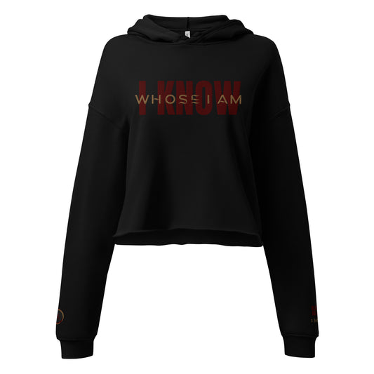 "I Know Whose I Am" Embroidered Crop Hoodie